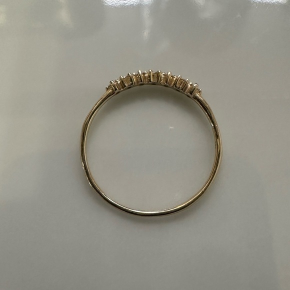 Gorjana size 7 diamond row ring gold - Picture 8 of 15